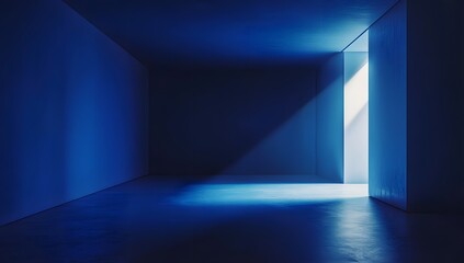 Abstract blue background with geometric shapes,