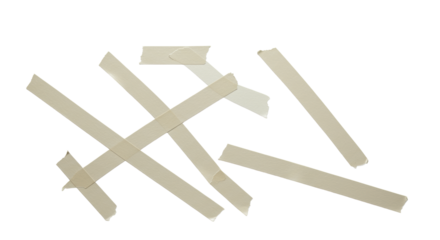 Neutral-toned adhesive tape, varied widths/lengths, torn edges, arranged as abstract connections on transparent with soft studio light, negative space, concept of strategic business planning