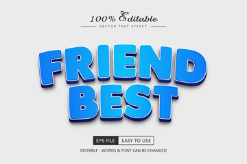 Friend Best Text Effect 3d text style