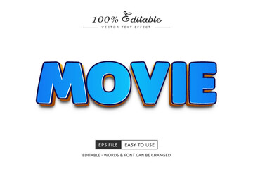 Movie Text Effect editable 3d style