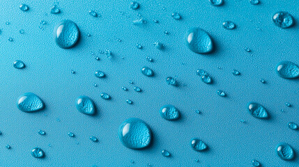 water drops on blue background