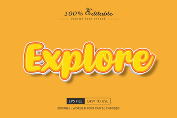 Explore Text Effect yellow background