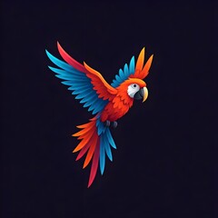 Fototapeta premium red and blue macaw