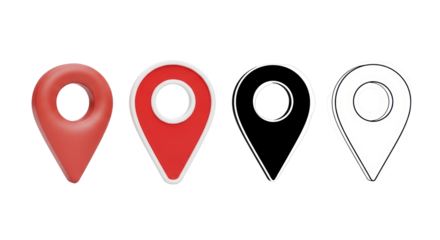 Isolated Location Pins