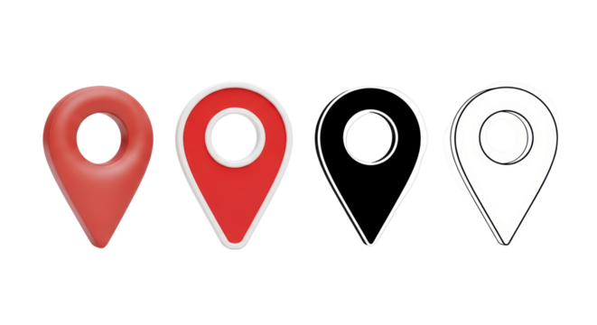 Isolated Location Pins