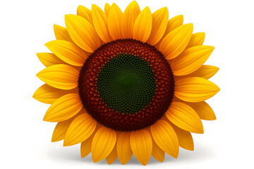 Fototapeta premium sunflower bloom isolated on white