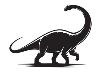 brachiosaurus logo silhouette vector, brontosaurus silhouette vector logo illustration, silhouette of a brachiosaurus dinosaur, animal wildlife brontosaurus logo silhouettes vector on white background