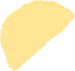 Sweet Potato Tempura Wedge – Flat Food Illustration, Golden Crispy Vegetarian Fritter, Isolated PNG