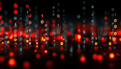 Abstract digital binary code display