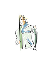 Angler presents a freshly caught fish