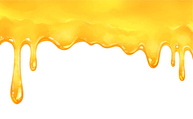 水彩風の垂れるはちみつ