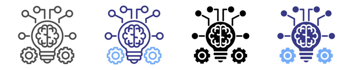 Business Intelligence icon set multiple style