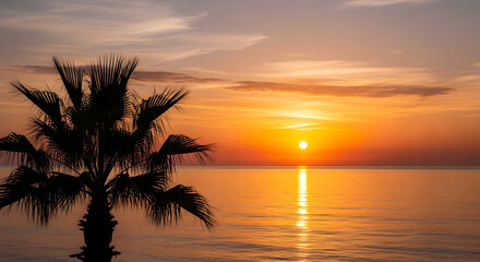 beautiful sunset on the beach
