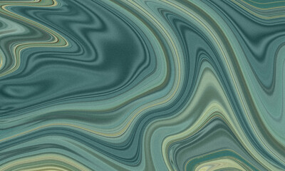 Liquid Swirl Pattern in Green and Gold, Earth-Toned Modern Abstract Noise