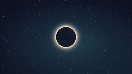 Obraz premium A breathtaking view of a total solar eclipse, a mesmerizing celestial event with the sun's corona glowing against a starry night sky in deep space