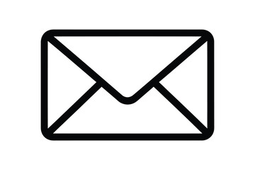 Envelope Outline Icon – Minimal Vector Symbol for Email, Messaging, and Communication UI Design