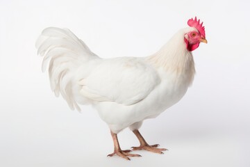 Fototapeta premium White Hen chicken poultry animal.