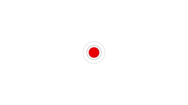 Recording sign icon, Red logo camera video recording symbol, rec icon, rec button 4k animation on white background