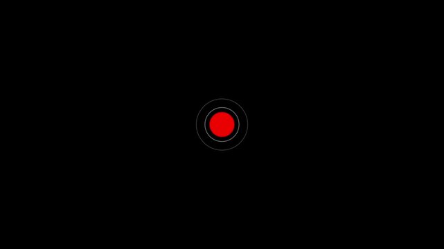 Recording sign icon, Red logo camera video recording symbol, rec icon, rec button 4k animation