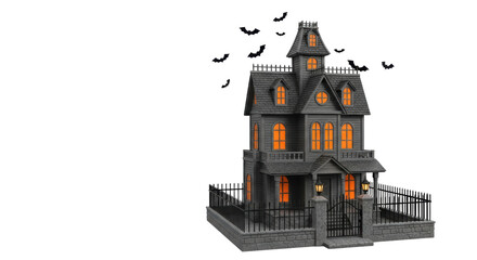 Isolated Halloween Haunted House