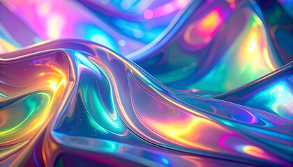 Abstract iridescent flow