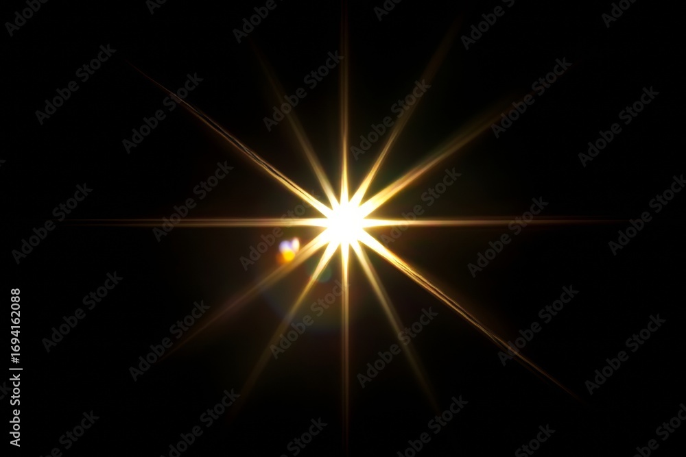 Poster golden rays of light burst forth in a stunning display of energy against a deep black backdrop