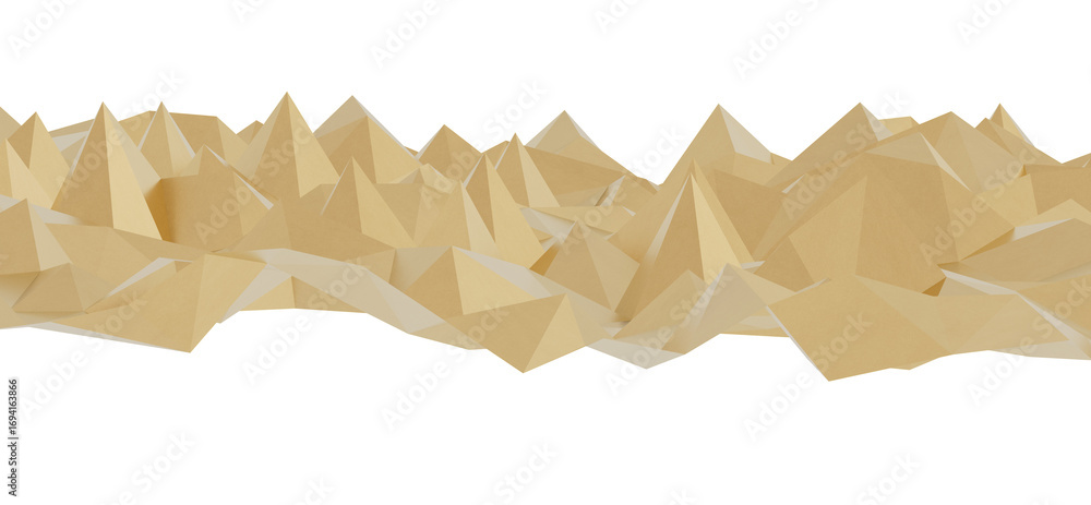 Poster abstract landscape image featuring a geometric mountain range in beige tones. perfect for background