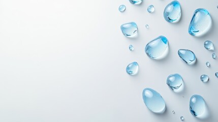 Stunning Close-Up of Crystal Clear Water Droplets on Green Leaf Surface, Nature s Beautiful Artwork