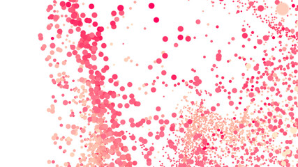 Abstract background with pink and coral confetti. Perfect for celebrations, events, or websites.