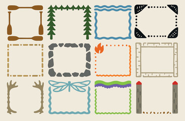 Boundary Waters Canoe Area Wilderness, Minnesota Decorative Frame Icon Set