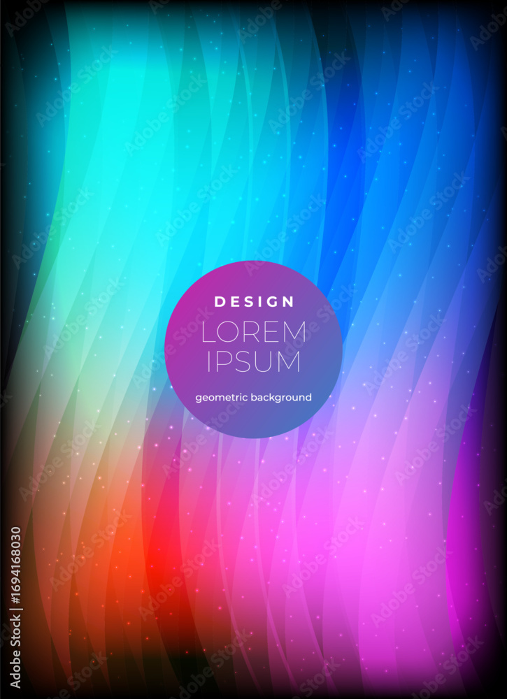 Poster flat vector. minimal geometric background. dynamic shapes composition. eps10 vector.