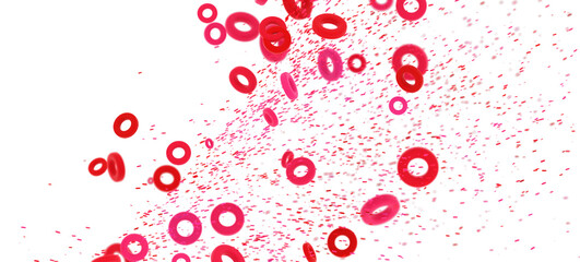 Download this vibrant abstract image featuring red rings and particles. Perfect for websites,...
