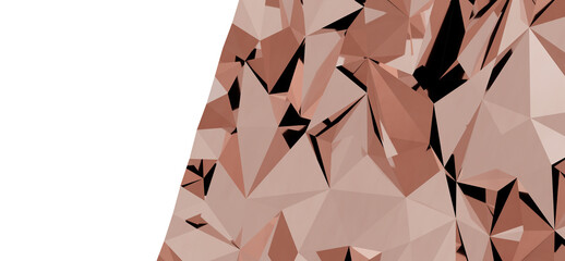 Rose gold polygon pattern. Abstract geometric background. Modern luxury design. Ideal for...