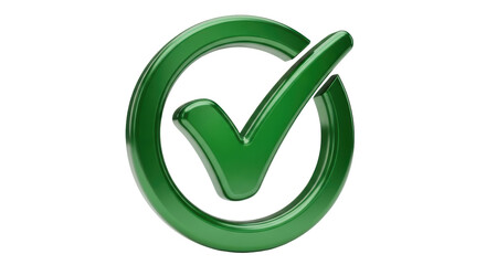 Isolated Green Check Mark Symbol