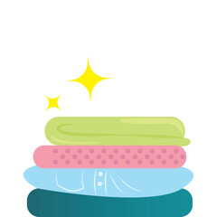 pile of clean clothes  vector illustration element design