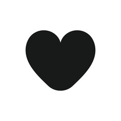 Valentine red heart icon. Heart shape Isolated on white background.

