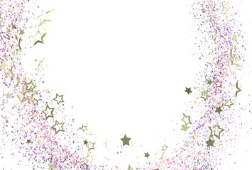 Obraz premium Elegant design featuring gold stars and glitter, perfect for celebrations, holidays, and festive backgrounds. Ideal for invitations, cards, and more.