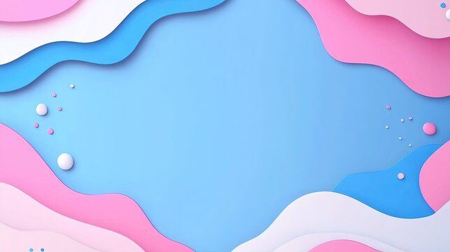 Abstract Geometric Blue Pink White Background Modern Presentation Poster Design
