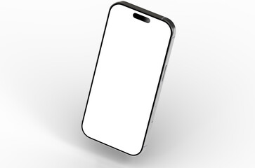 High-quality image of a modern smartphone with a blank screen, perfect for app presentations, website mockups, and showcasing your designs. Clean, minimalist style.