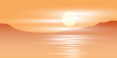 Obraz premium Vector abstract art Mount Fuji Japan landmark, landscape mountain with birds and sunrise sunset by gold line art texture isolated on dark grey black color