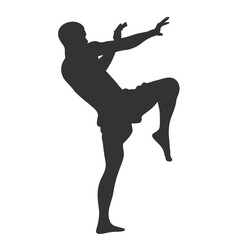 Boxing in vector, flat style. Sportsman in vector.