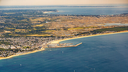 la baule, france, atlantic coast, atlantic ocean, ocean, sea, aerial view, 
