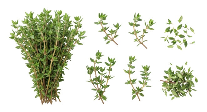 Isolated Thyme Herb Assortment