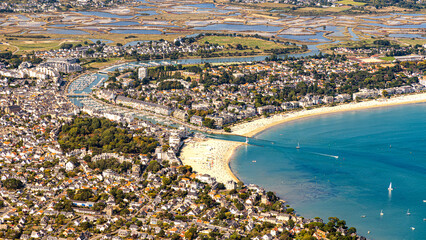 la baule, france, atlantic coast, atlantic ocean, ocean, sea, aerial view, 
