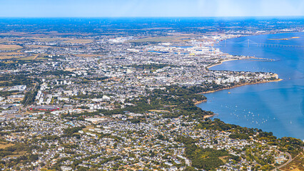 la baule, france, atlantic coast, atlantic ocean, ocean, sea, aerial view, 
