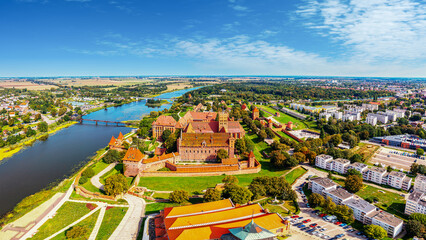 Widok z lotu ptaka na Malbork. © Janusz Lipiński