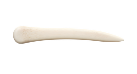 A bone folder isolated on transparent background, a bookbinding tool used for creating sharp creases and smooth folds in paper and other materials
