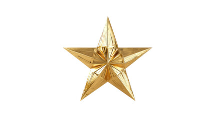 Obraz premium Shiny Golden Christmas Star Ornament Isolated on Black Background