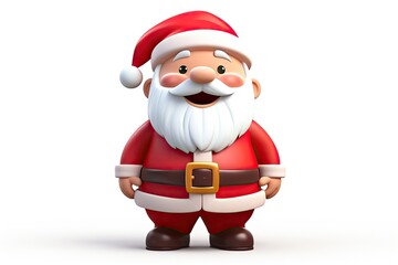 Obraz premium Santa claus element toy white background celebration.