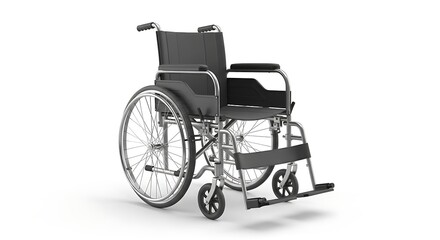 Fototapeta premium Wheelchair isolated on white background showcasing mobility and accessibility